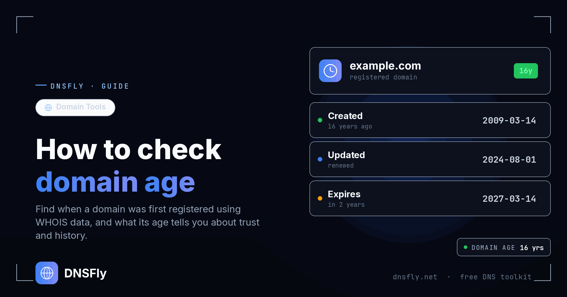 How to Check Domain Age - DNSFly Guide