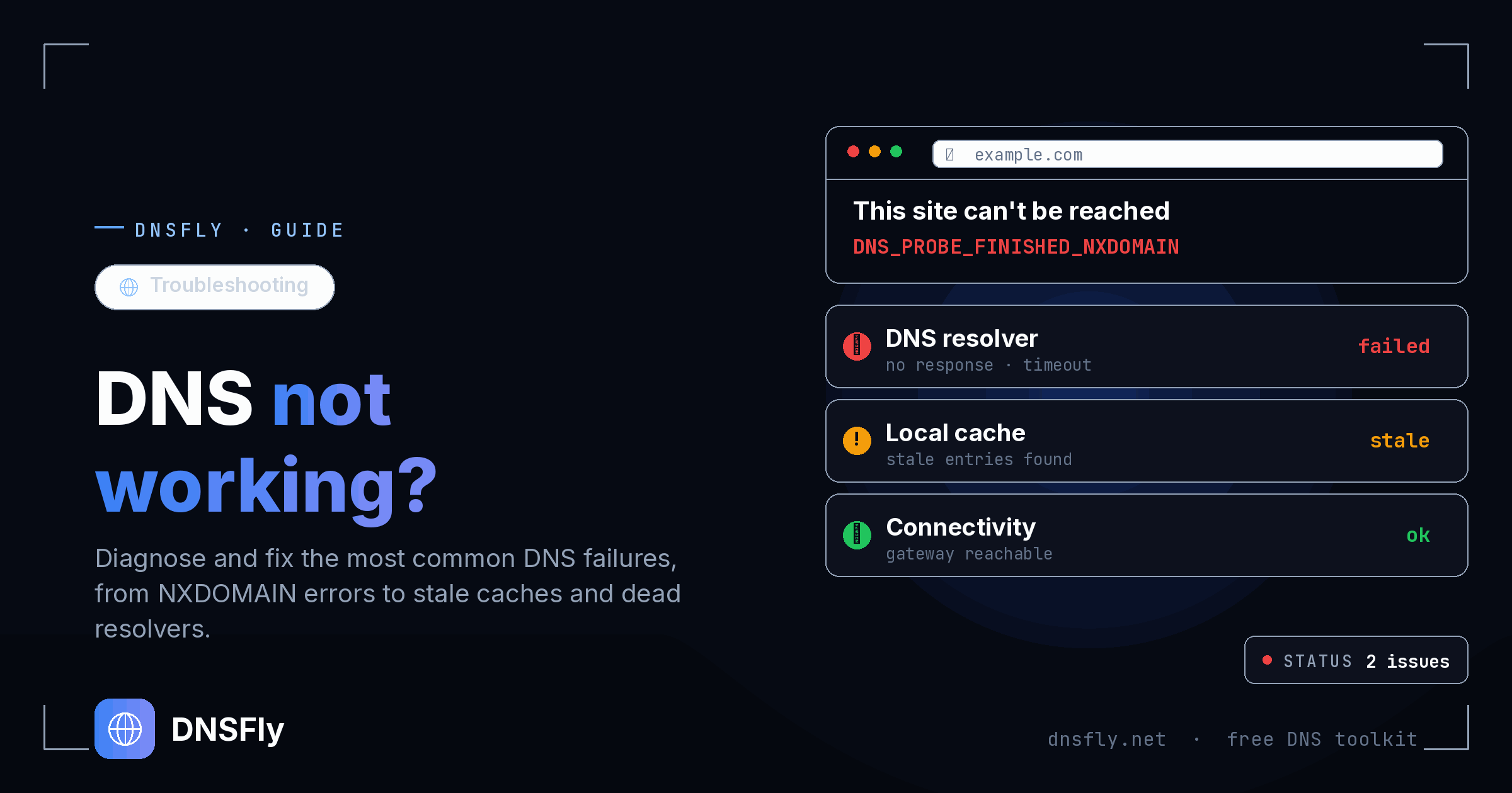 DNS Not Working - Troubleshooting Guide - DNSFly